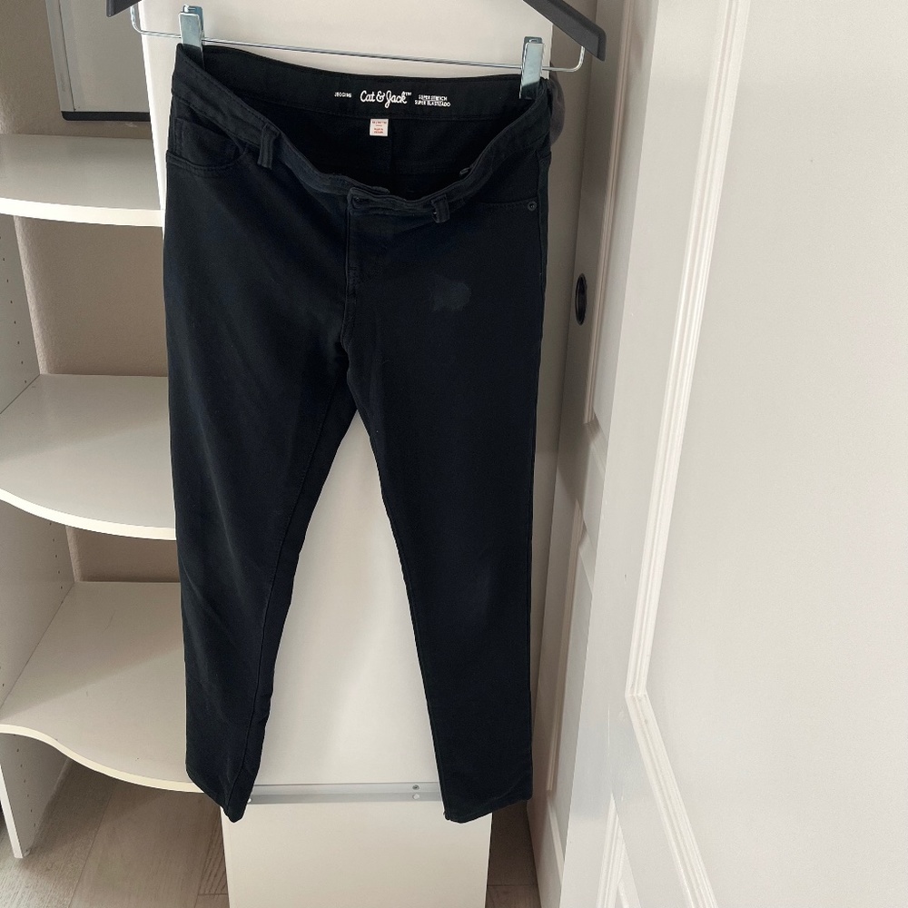 Cat & Jack Kids Black Jeggings WORN WITH STAIN